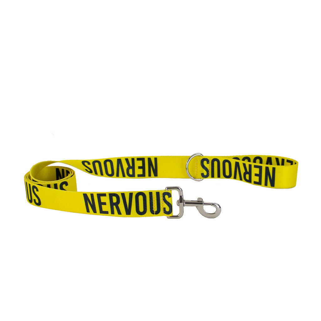 Awareness Training & Safety Dog lead 1.5m 'Hi-Vis NERVOUS' - Pilgrim Pet Supplies