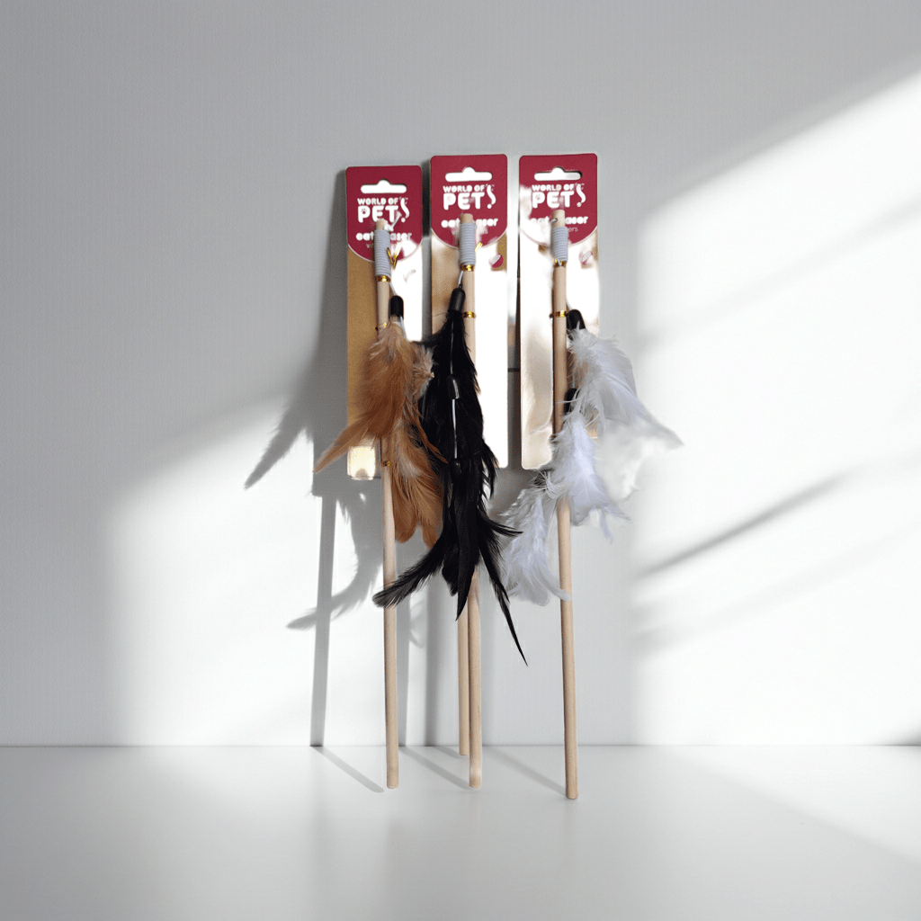 Feather Cat Teaser Toys - Interactive Cat Toys - Pilgrim Pet Supplies