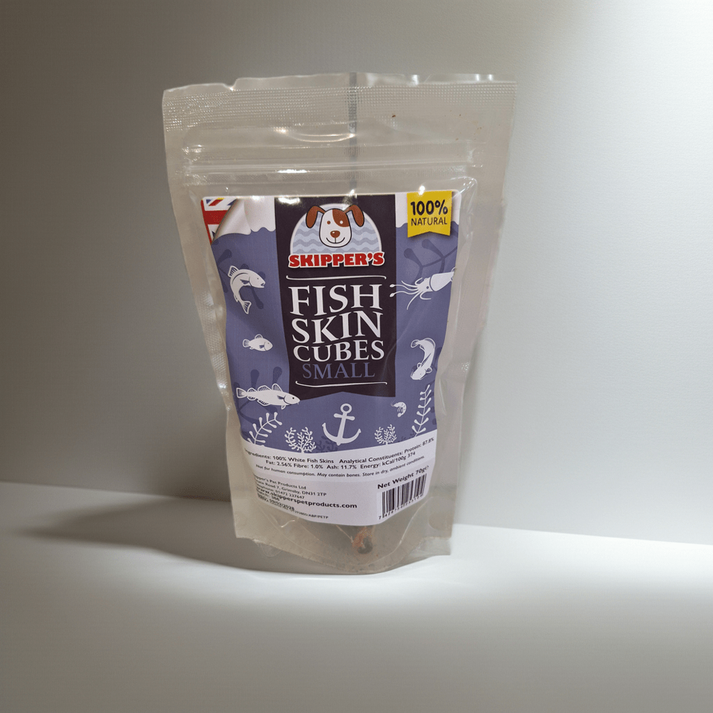 Natural Fish Skin Cubes (small) 70g - Pilgrim Pet Supplies