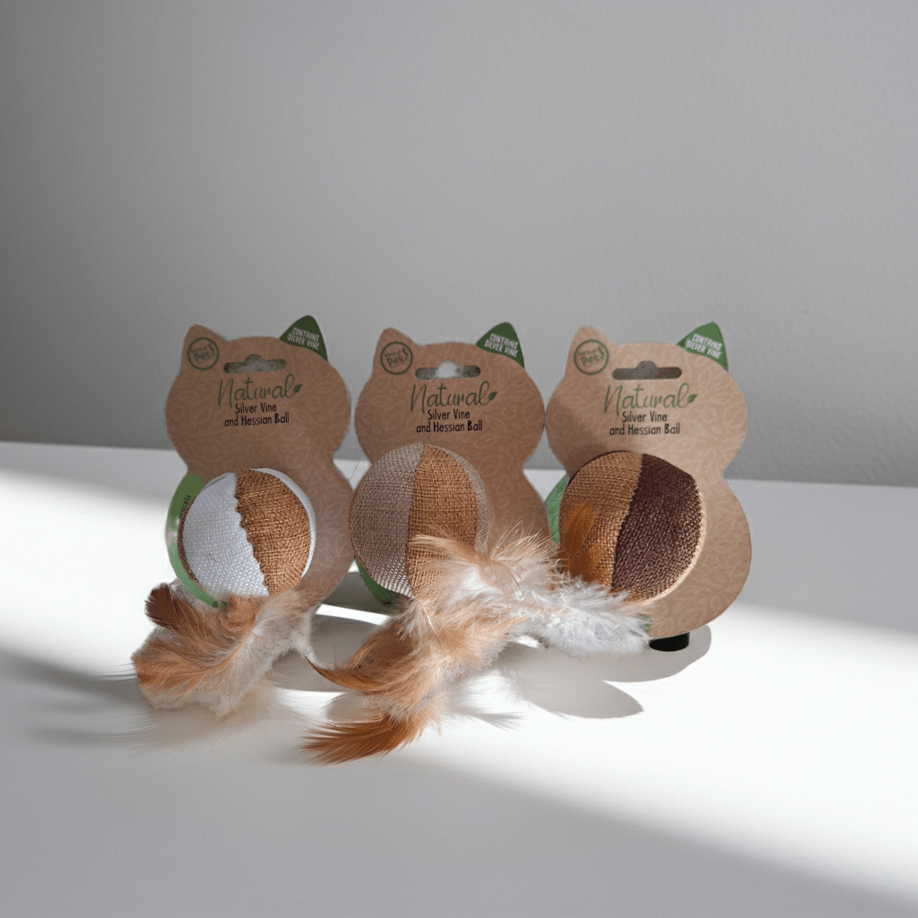 Natural Silverline and Hessian Balls - Pilgrim Pet Supplies