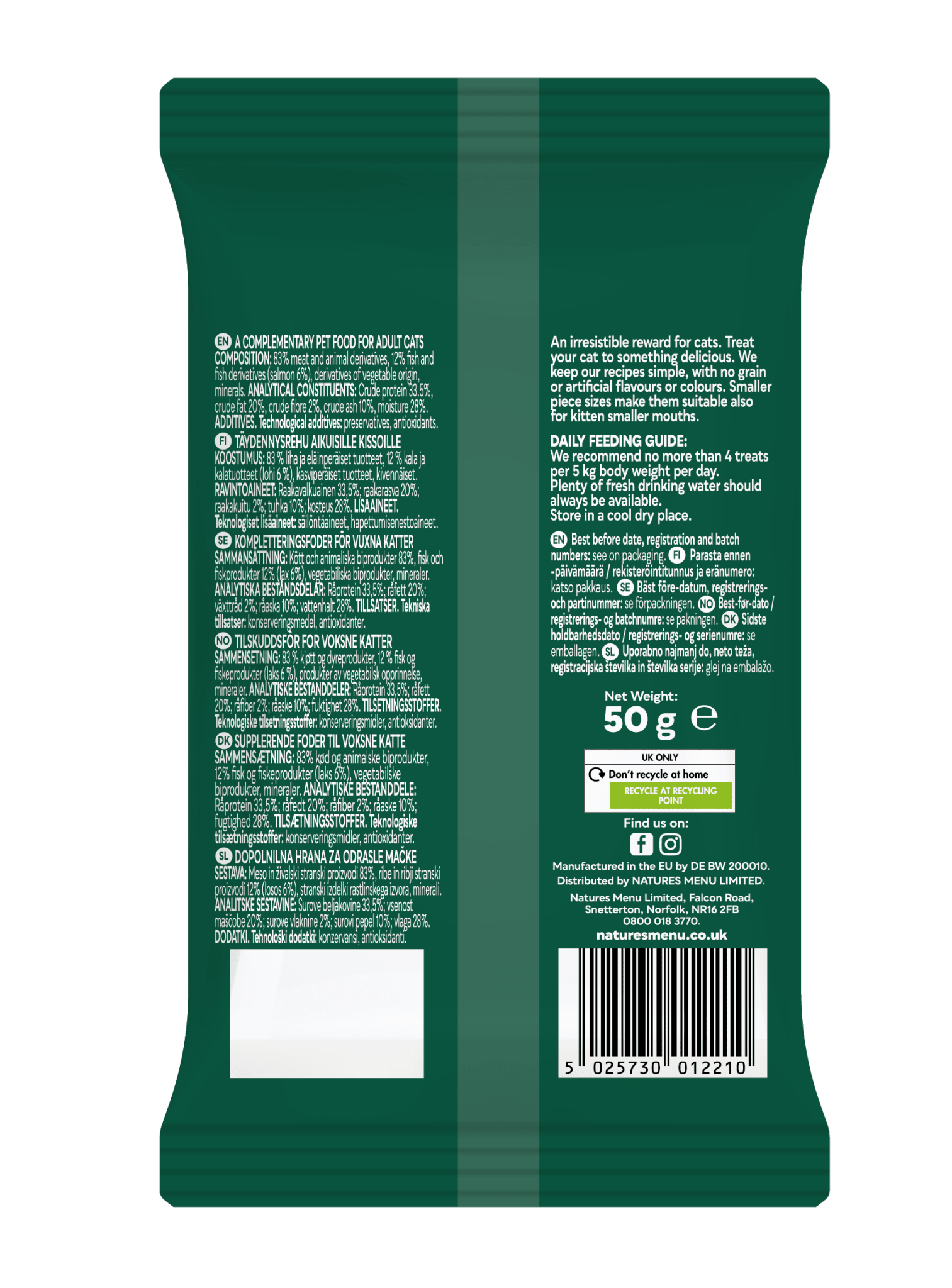 Natures Menu Cat Meaty Treat Salmon - Pilgrim Pet Supplies
