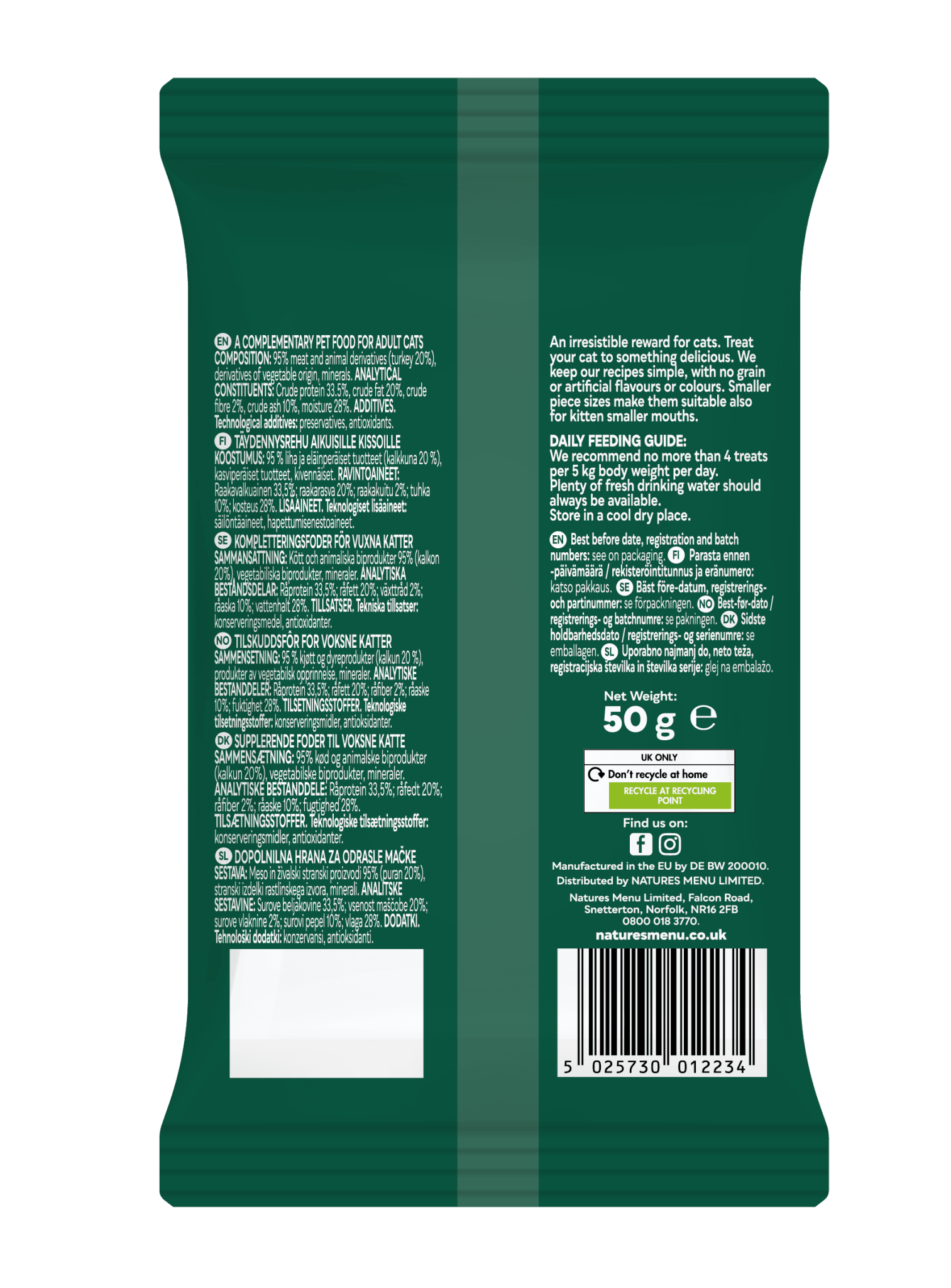 Natures Menu Cat Meaty Treat Turkey - Pilgrim Pet Supplies