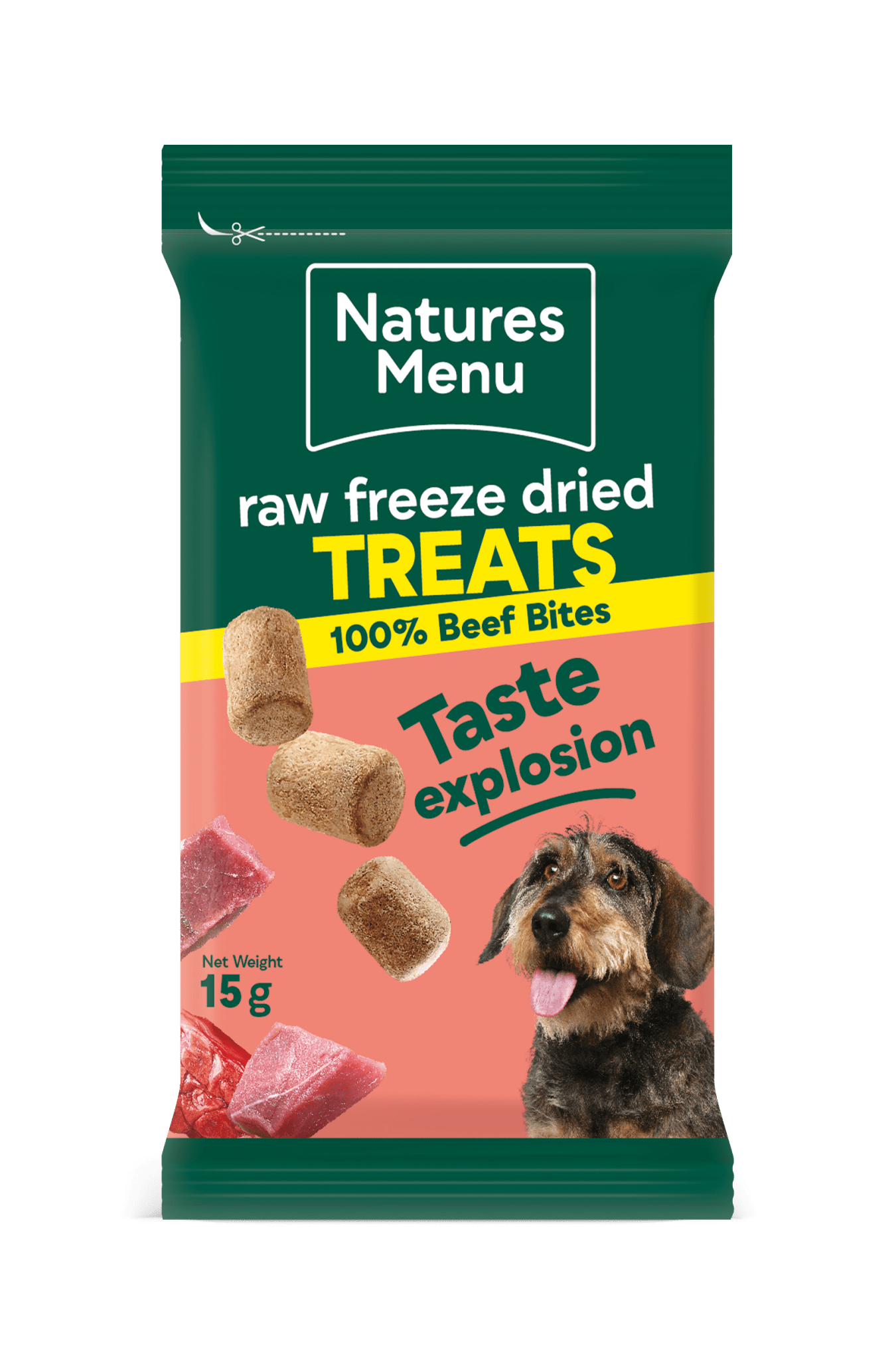 Natures Menu Freeze - Dried Bites Beef 15g - Pilgrim Pet Supplies