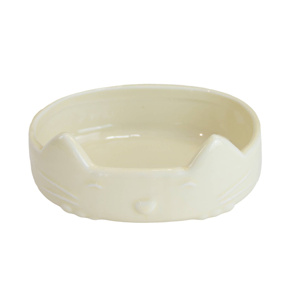 Raised Cat Ear Dish | Whisker - Friendly Ceramic Bowl - Pilgrim Pet Supplies